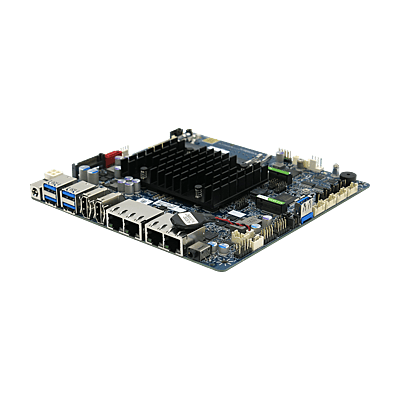 MX6412J Intel® Celeron J6412 SoC Fanless Thin Mini-ITX Motherboard supports 4 LAN, M.2 NVMe SSD